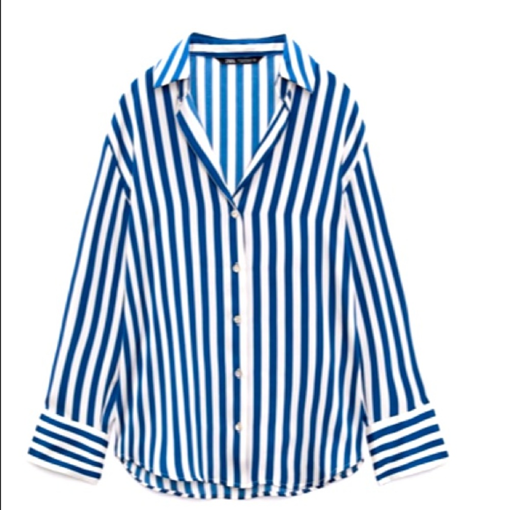 Zara Flowy Satin Effect Shirt